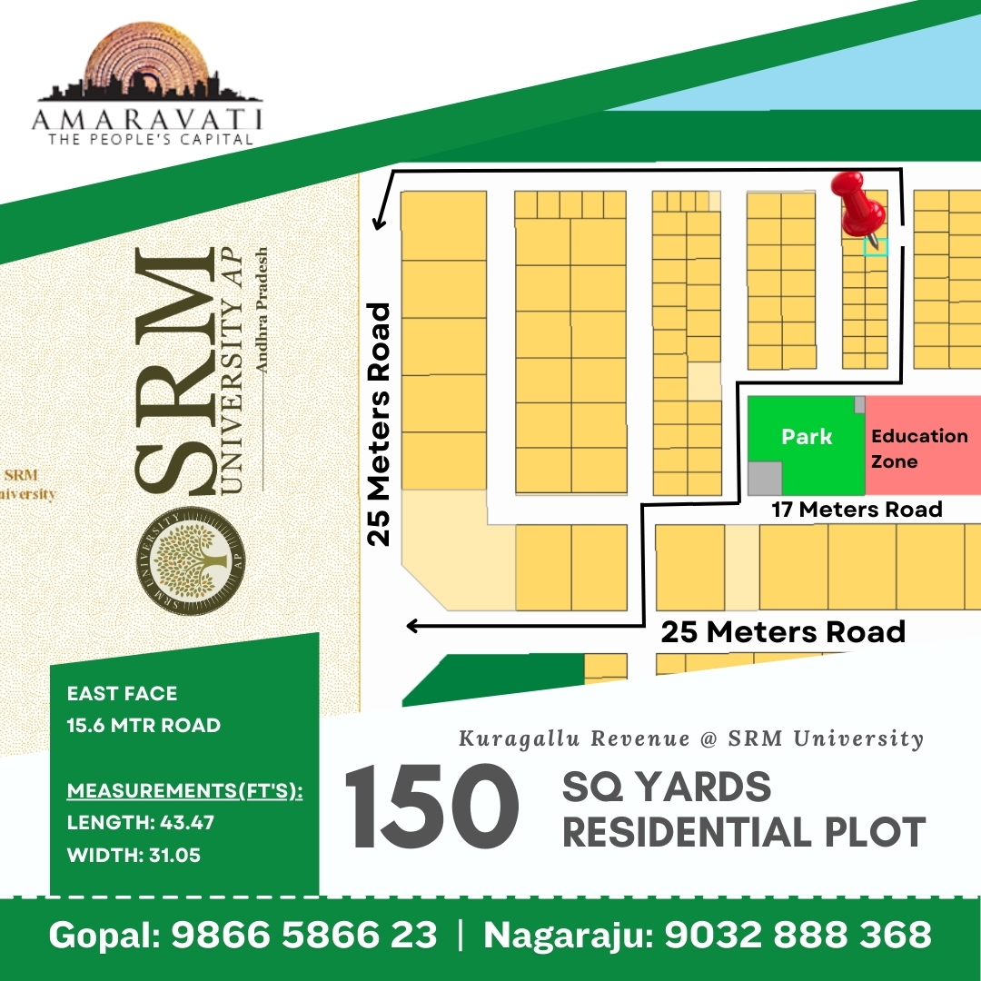 150 Sq Yard Residential Plot For Sale Near SRM University