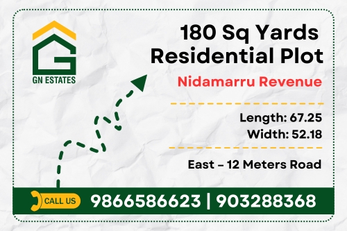 180 Square Yards Residential Plot For Sale at Nidamarru