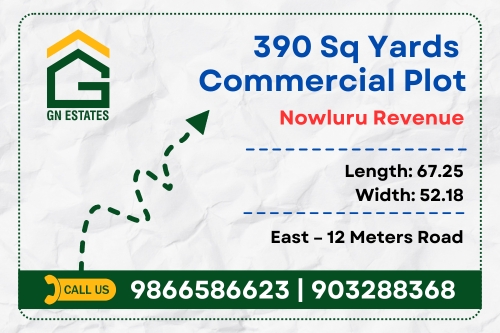 390 Square yards Commercial Plot For Sale in Nowluru